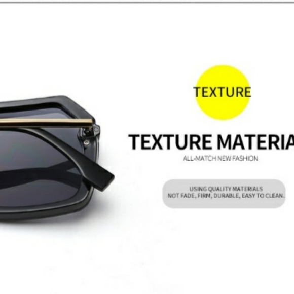 Fashion Sunglasses Oversize Women Big Frame Square Flat Top Rivet - New - Picture 4 of 8